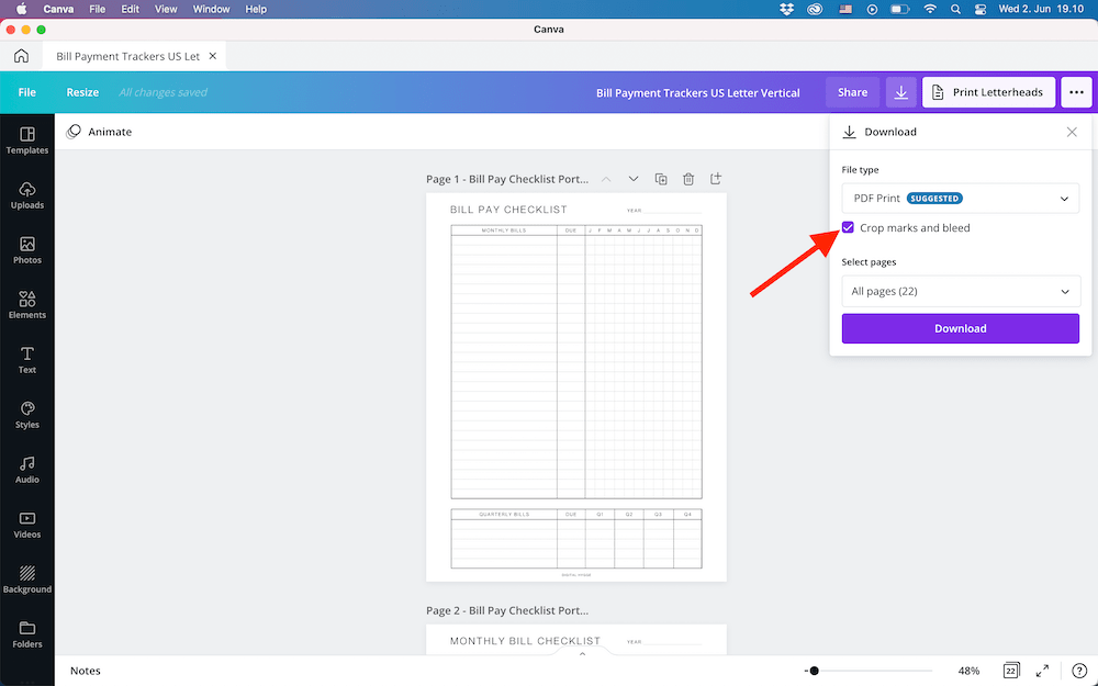 Emily creates printable planners with Canva, which is simple and free